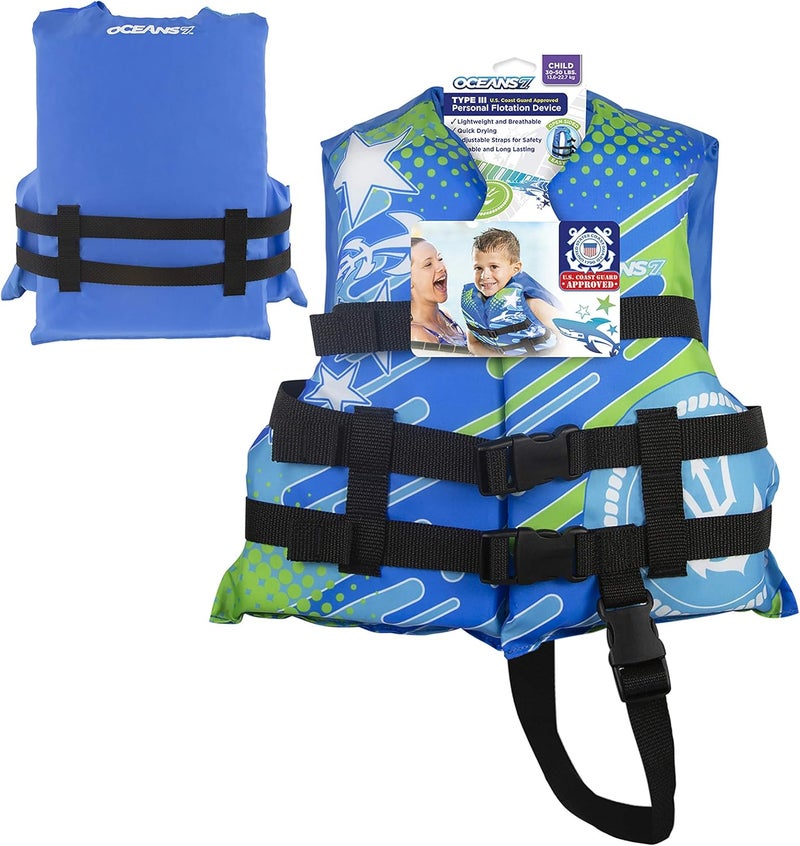 Oceans 7 US Coast Guard Approved Life Jacket for Infant, Kids, Youth, – Type II & III Vest, Personal Flotation Device - Image 3